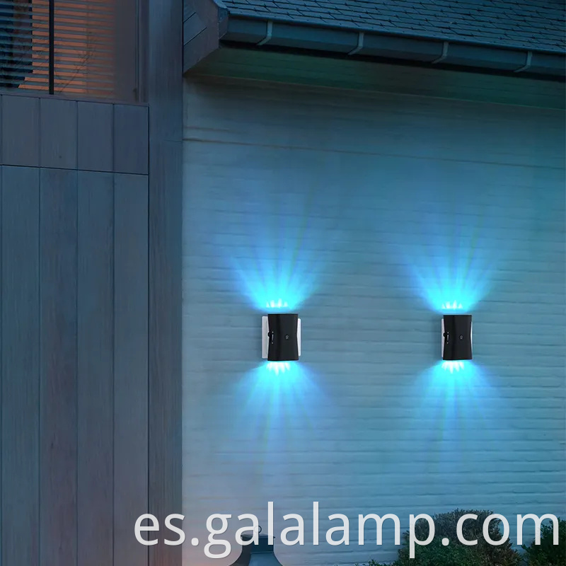 Lámpara de pared de doble cabeza de LED inteligente con función de modo de suspensión